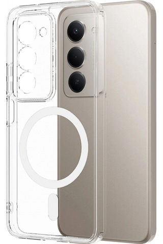 Xiaomi Redmi 15 4g Combo Sert Şeffaf Magsafe Kapak - Şeffaf