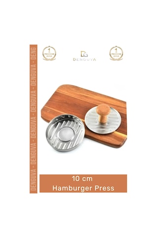 Köftekalıbı Profesyonel Metal Ahşap Saplı Gurme Köfte Şekillendirici Izgara 10 Cm Hamburger Press Çok Renkli