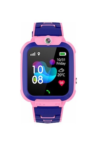 Leezsing Çocuklar İçin Akıllı Saat: Lbs Takip, Sos Çağrı, Ip67 Su Geçirmez, Pembe Q12 Modeli Çok Renkli