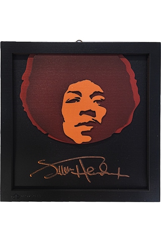 Jimi Hendrix Ahşap Duvar Panosu