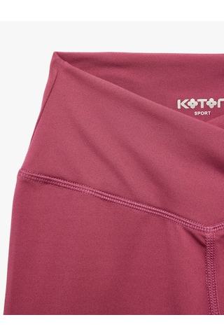 Koton Kemer Detaylı Yüksek Bel Uzun Spor Tayt Pembe 7wak40154nk Gül