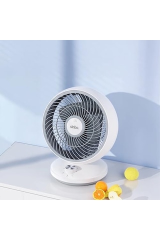 Sf-7701 Masaüstü Fan 3 Kademeli Hız, Kompakt Tasarım, 25w Enerji Tasarruflu Motor, 90 Ayarlanabilir Başlık