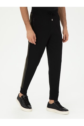 Cacharel Siyah Jogging Fit Triko Pantolon