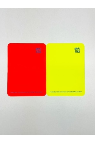 Fifa Baskılı Kalın Sarı Kırmızı Kart Çizelgeli Kurşun Kalem İle Yazılır, Silinir Kırmızı - Sarı