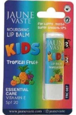 Jaune Vaste Kids Tropikal Meyveli Dudak Bakım Kremi 12'li