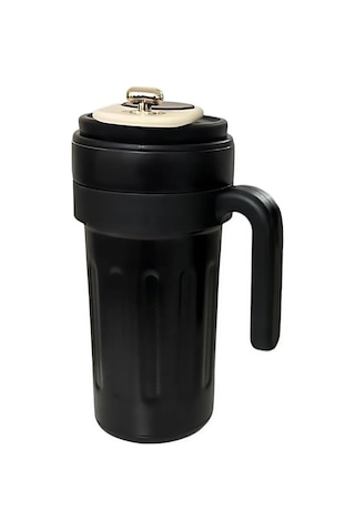 304 Paslanmaz Çelik 700 Ml Kulplu Derece Göstergeli Termos Bardak Mug - Al5023 Yeşil Çok Renkli