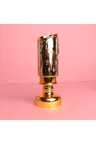 Kandil Figürlü Led Gün Işığı Renkli Plastik Pilli Mum Şamdan 1 Adet-1976 Çok Renkli