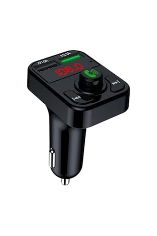 Pdateknoloj F9 Araç Fm Transmitter 5.3 Bluetooth Araç Kiti Usb Type-c Hızlı Şarj Çıkışlı Çakmaklık G Sku: Smgstk6910d7a908