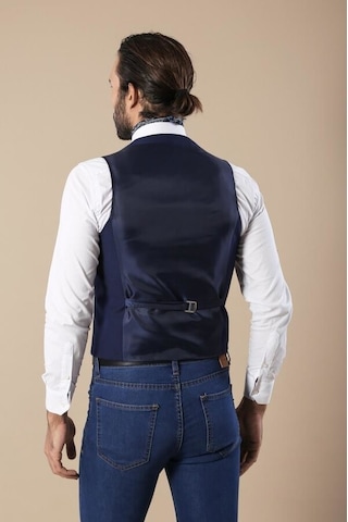 Wessi Saat Cepli Indigo Polyviskon Tek Yelek 001