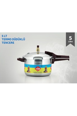 Termo Alüminyum Düdüklü Tencere 5 L L Gümüş