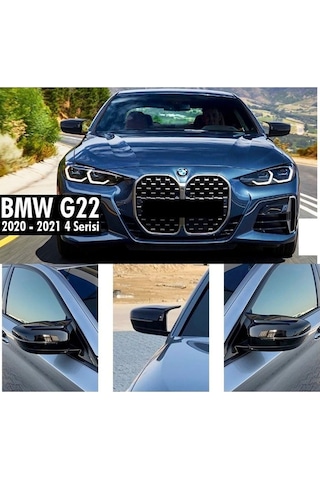 Bmw 4 Serisi G22 Batman Yarasa Ayna Kapağı Piano Black 2020 Ve Üzeri