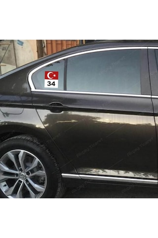 Her Şehire Plaka Sticker Türk Bayrağı Sticker Oto Stick... 11Cm X 9Cm (221989499)
