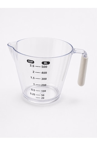 500 Ml Ölçü Kabı Ölçekli Şeffaf Dereceli Mutfak Ölçü Bardağı Cup Ve Ml Ölçülü Kulplu Çok Renkli