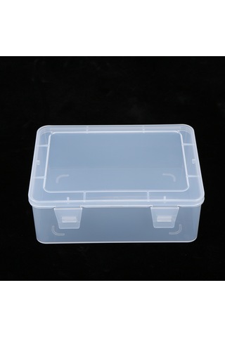 Mufunye Syc-555 Şeffaf Pp Kalınlaşmış Dikdörtgen Plastik Kutusu, Kapaklı, Toz Koruyucu, Parça Ve Alet Depolama Kutusu Diğer