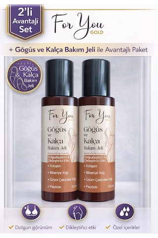 Dolgunlaştırıcı, Dikleştirici Göğüs Ve Kalça Büyütmeye Yardımcı Bakım Jeli 100 Ml X 2 Adet