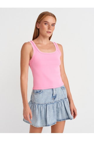 Dilvin 21087 Kontrast Fitilli Atlet-pembe Pembe