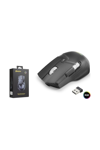Mkespn W13 Dual Mode Gaming Mouse 10000 Dpı 10 Tuş 1000hz Rgb - Siyah