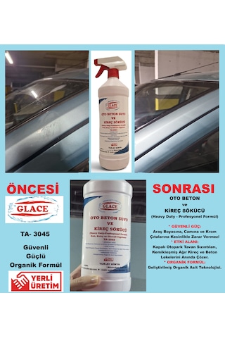 Ta-3045 Su Lekesi Ve Kireç Premium Oto & Ev Beton Suyu Ve Kireç Sökücü 1000 Ml 1 Litre Kireç Ve Su Lekesi Temizleyici - Parlak Yüzey Ve Camlar İçin Güçlü Formül