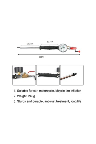 Sones Araba Lastiği Çift Uçlu Hava Nozulu, Özellikler: Contalı Düz Sap