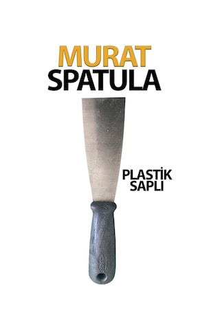 Plastik Saplı Spatula No 4 Ekonomik, Paslanmaz Ağız Genişliği 40 Mm