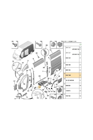 Boxer Jumper Ducato3 Orta Direk Çıta Sol Deliksiz Bitapart Bpe309179-8547w6-735422953