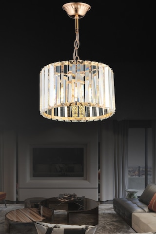 Luna Lighting Modern Luxury Kristal Gold Avize LUNAİ18073-800-S Gold Sarı