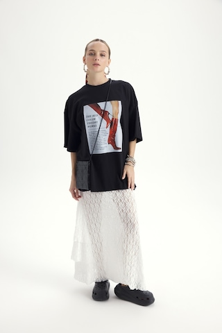 Mai Studios Co. Theory Oversize Siyah T-shirt SIYAH