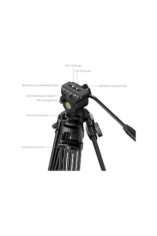 Smallrig 5442 Fsd14 Freespeed Alüminyum Alaşımlı Video Tripod