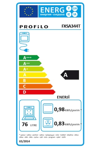 Profilo FXSA344T 76 LT Buhar Destekli Ankastre Fırın