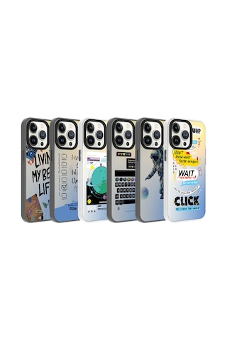 Apple Uyumlu iPhone 13 Pro Max Kılıf Vibe Desenli Kamera Yükseltili Mat Parmak İzi Tutmayan Silikon Cherena Seyahat