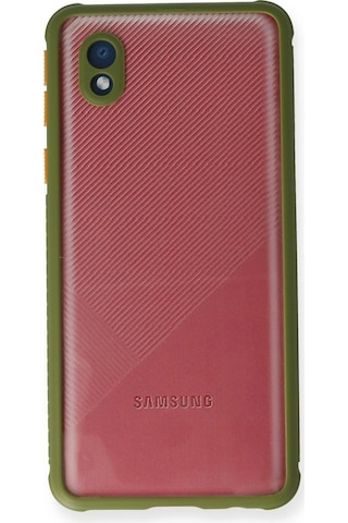 Cosmotex Newface Samsung Galaxy A01 Core Kılıf Miami Şeffaf Silikon - Yeşil