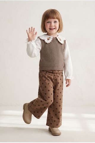 Ministok Little Squirrel Kız ^lü Takım Pantolon Gömlek Süveter Kahverengi Ministok Little Squirrel Kız ^lü Takım Pantolon Gömlek Süveter Kahverengi