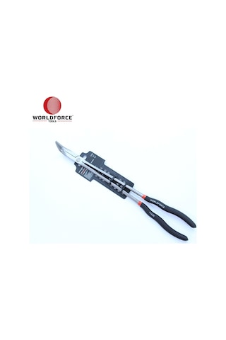 Worldforce 11436 16 İnç S2 Çelik Profesyonel Uzun Kargaburnu Kavisli Uç Pense 390 MM Worldforce 11436 16 İnç S2 Çelik Profesyonel Uzun Kargaburnu Kavisli Uç Pense 390 MM