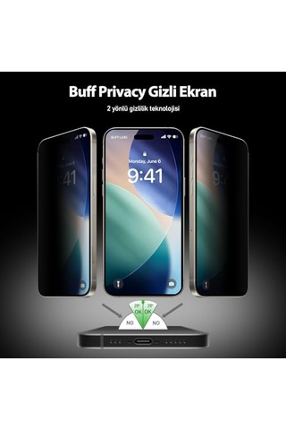 5d Privacy Easyfit 2 Adet Kolay Uygulama Aparatlı Ekran Koruyucu Temperli Hayalet Ekran Cam Apple iPhone Uyumlu 17 / Apple iPhone Uyumlu 17 Pro