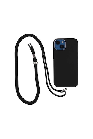 Noktaks - Cep Telefonu Kumaş Halat İp 140 Cm - Siyah T23938