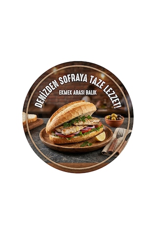 Balık Ekmek Temalı Balık Restoranları Balıkçılar İçin Ahşap Duvar Kapı Dekoratif Süs Tablo
