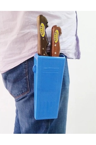 Plastik Bıçak Kütüğü 4 Lü Kasap Kütük Kurban Kütüklük 22x9x5cm Siyah