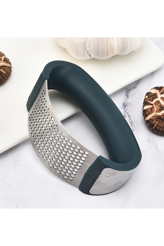 Jzcat Paslanmaz Çelik Manuel Halka Sarımsak Presi-siyah