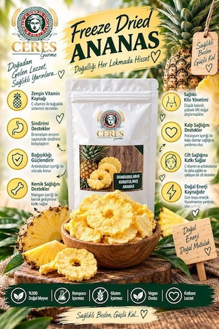 Dondurularak Kurutulmuş Ananas 20 G