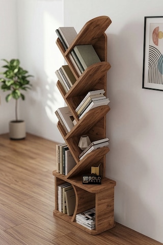 Reyo Falez 10 Raflı Kitaplık Modern Dekoratif Kitap Rafı Çok Katlı Kitap Standı Salon Ofis Organizer 7061 Atlantk Atlantik Çam