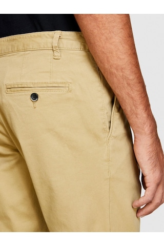 Sisley Slim Fit Vintage Efekt Chino Pantolon Erkek Bej T-shirt - 323a4dm6sf02y