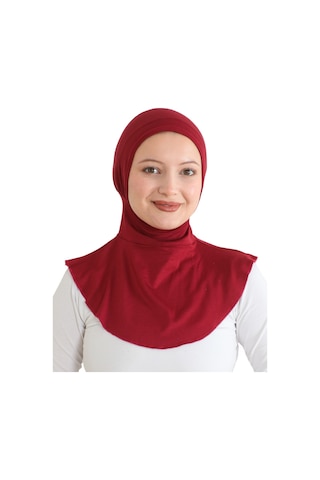 Modish Group Kadın Boyunluklu Hijab Tesettür Pratik Spor Bone - Sarı Bordo