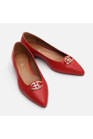 Hotiç Hakiki Deri Kırmızı Kadın Babet 01ayh296660a750 Kırmızı