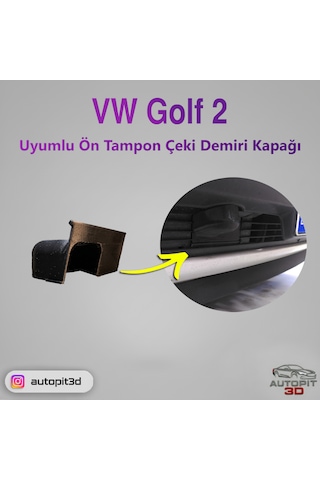 Vw Golf 2 Uyumlu Ön Tampon Çeki Demiri Kapağı