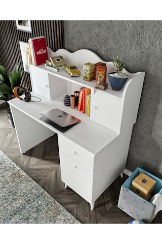 Kznhome Akasya Çalışma Masası, Bilgisayar Masası - Tamamı 1. Kalite Mdf (549196946) Beyaz