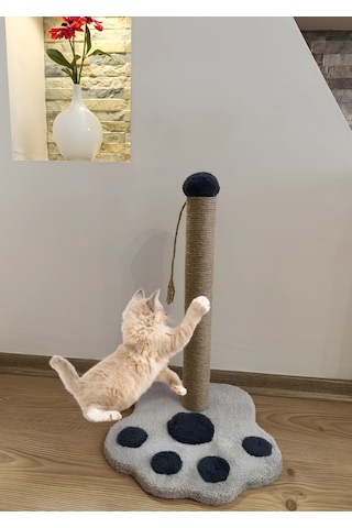 Kedi Tırmalama Tahtası Pati Modelli 50 Cm Büyük Boy Tırmalama Kedi Oyun Alanı Peluş Başlıklı