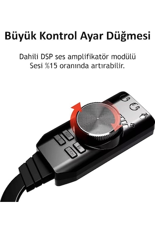 Midex Sg-135 Harici Usb Ses Kartı Gaming Pubg Lol Oyun 7.1 Ses Kartı