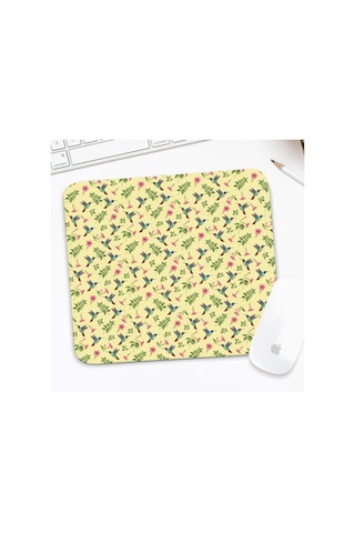 Hummingbird Desenli Mouse Pad, Kaymaz Kauçuk Taban, Su Geçirmez, Pürüzsüz Dokulu, 27x32cm-a6