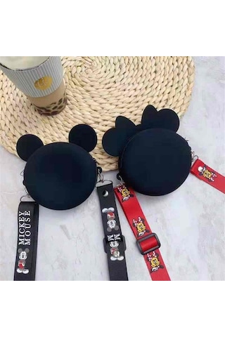 Mickey Mouse Minnie Mouse Tasarım Silikon Omuz Askılı Çanta 1670-1 Çok Renkli