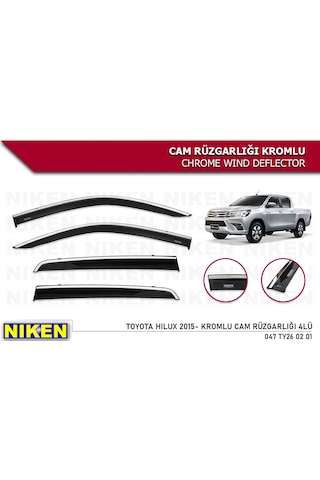 Hılux 2015 2016 2017 2018 2019 2020 Niken Kromlu Cam Rüzgarlığı